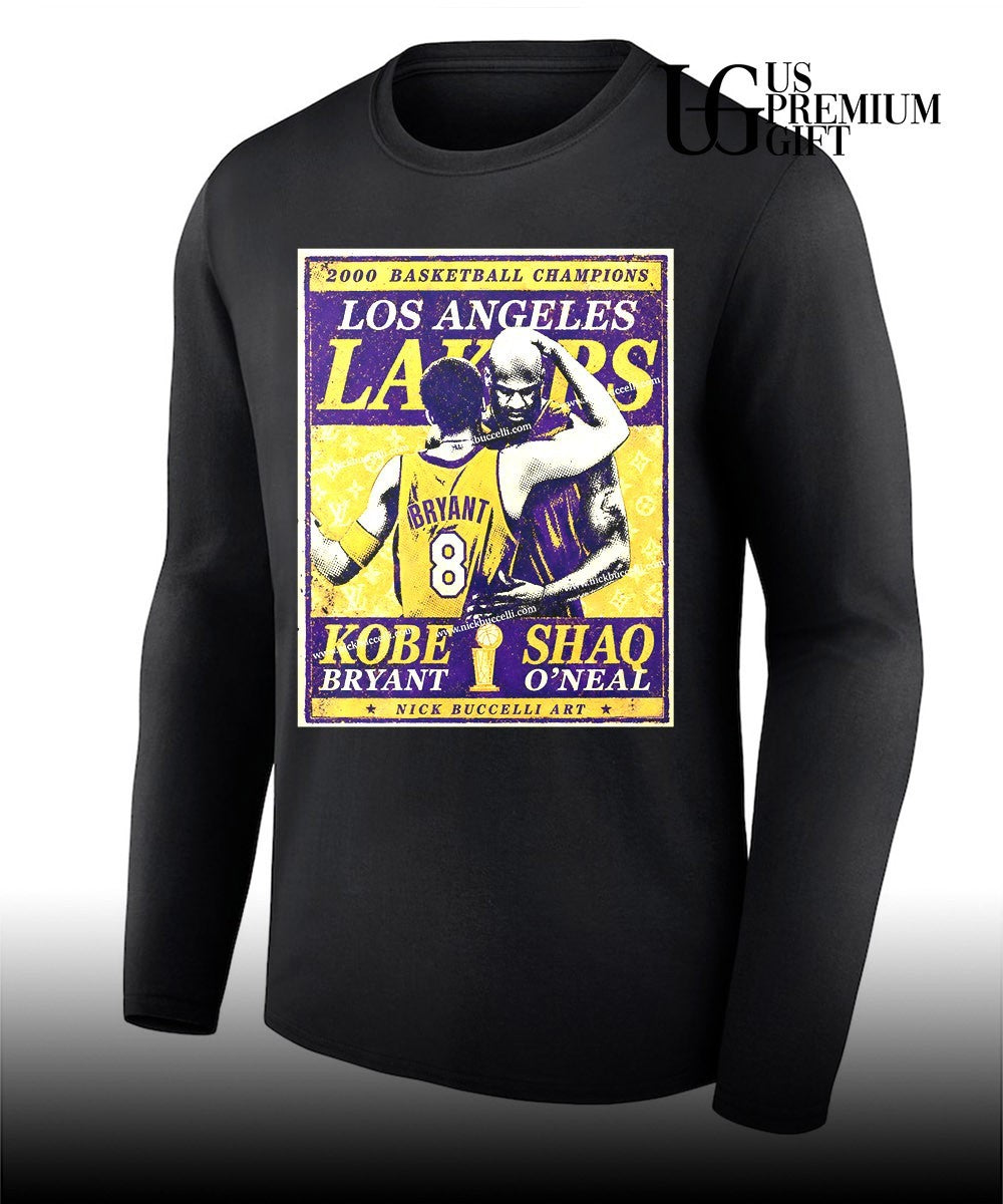 Kobe Bryant Shaquille O_Neal Los Angeles Lakers 2000 Basketball Champions shirt