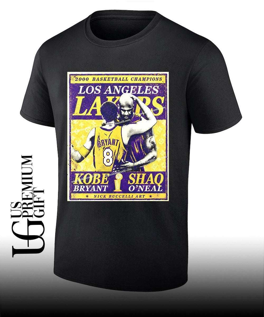 Kobe Bryant Shaquille O_Neal Los Angeles Lakers 2000 Basketball Champions shirt