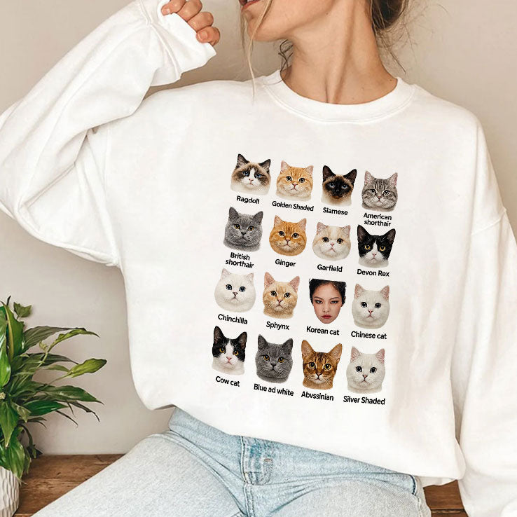 Kpop Cat Breed Chart Jennie Blackpink Meme T Shirt