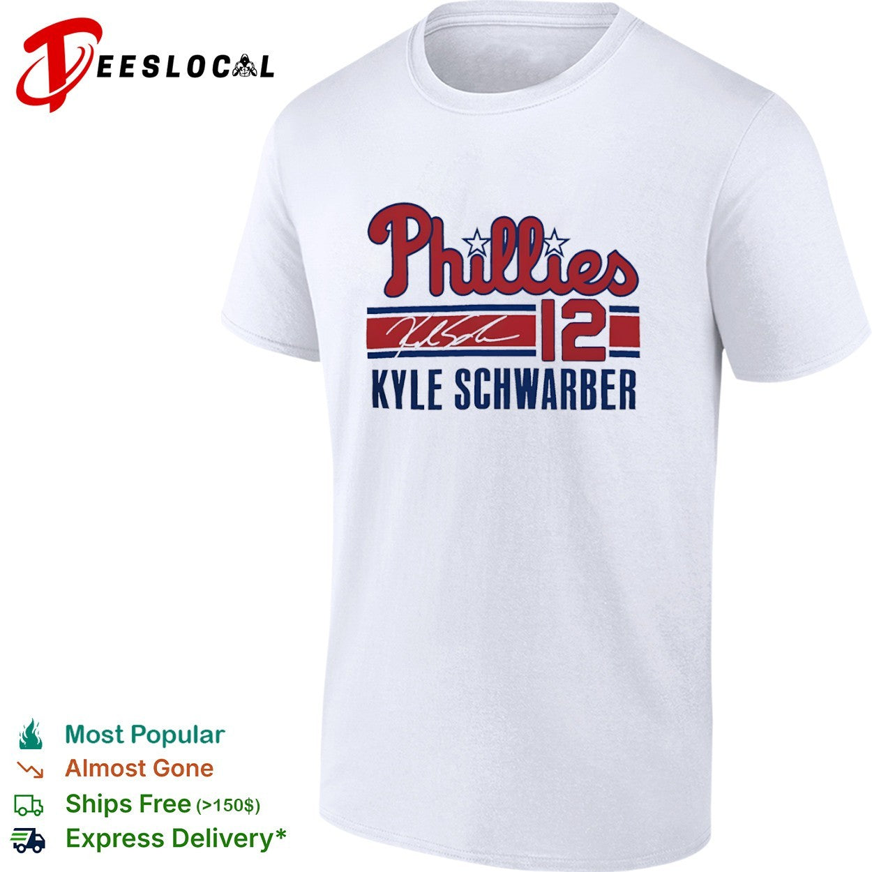 Kyle Schwarber Philadelphia Phillies 12 Signature Phillies shirt