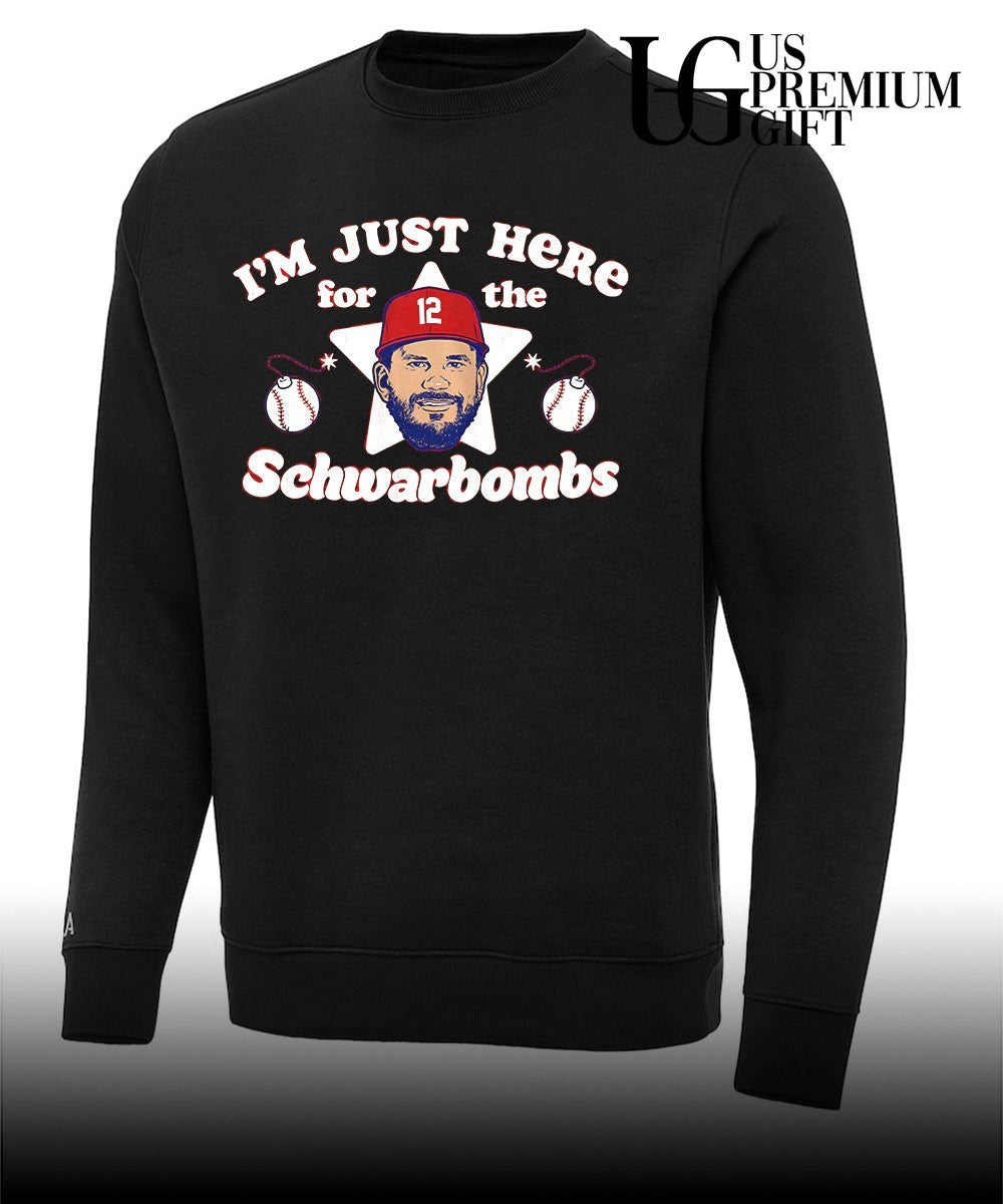 Kyle Schwarber big head I’m Just Here For The Schwarbombs Philadelphia Phillies baseball signature shirt