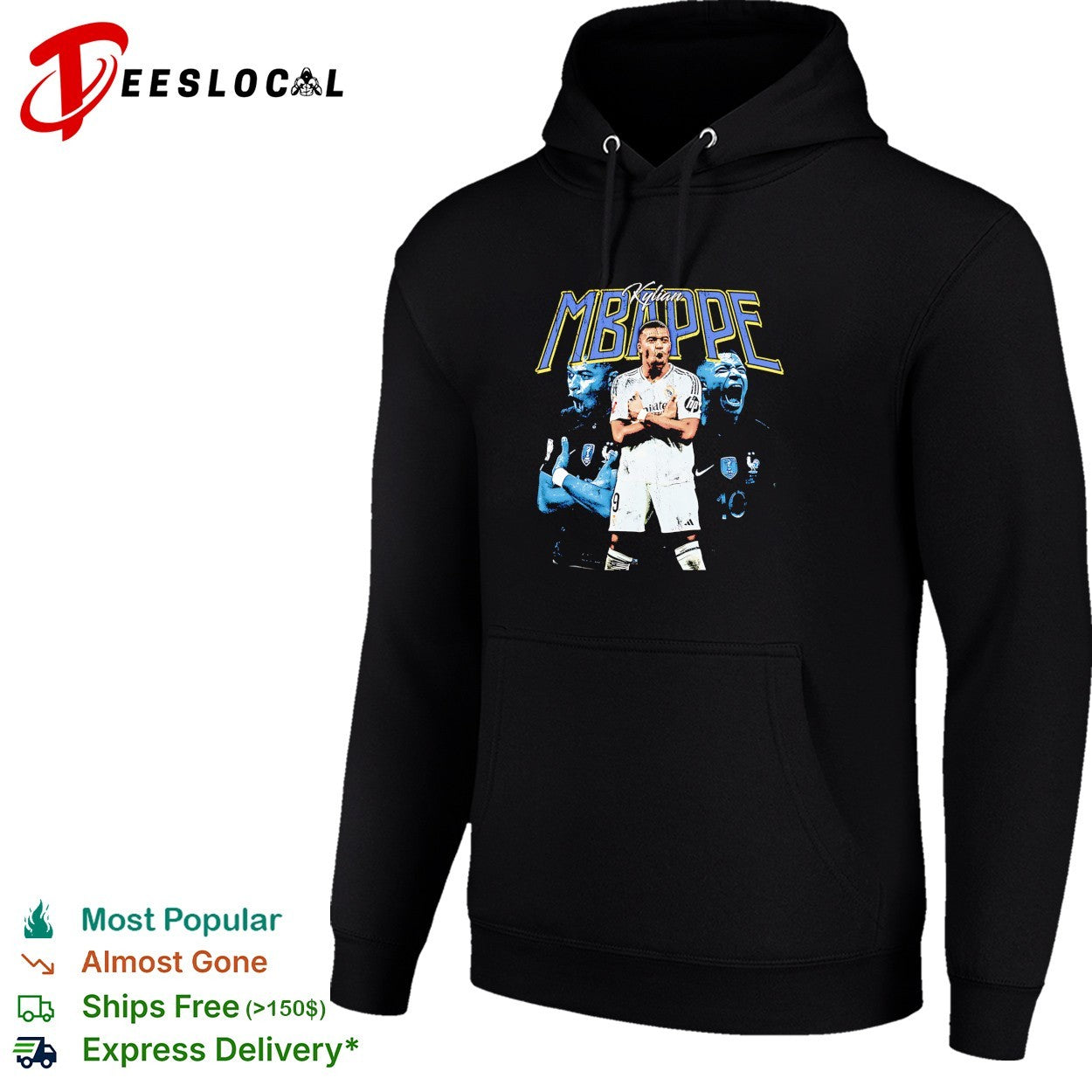 Kylian Mbappe Real Madrid France portrait shirt