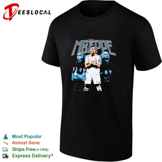 Kylian Mbappe Real Madrid France portrait shirt