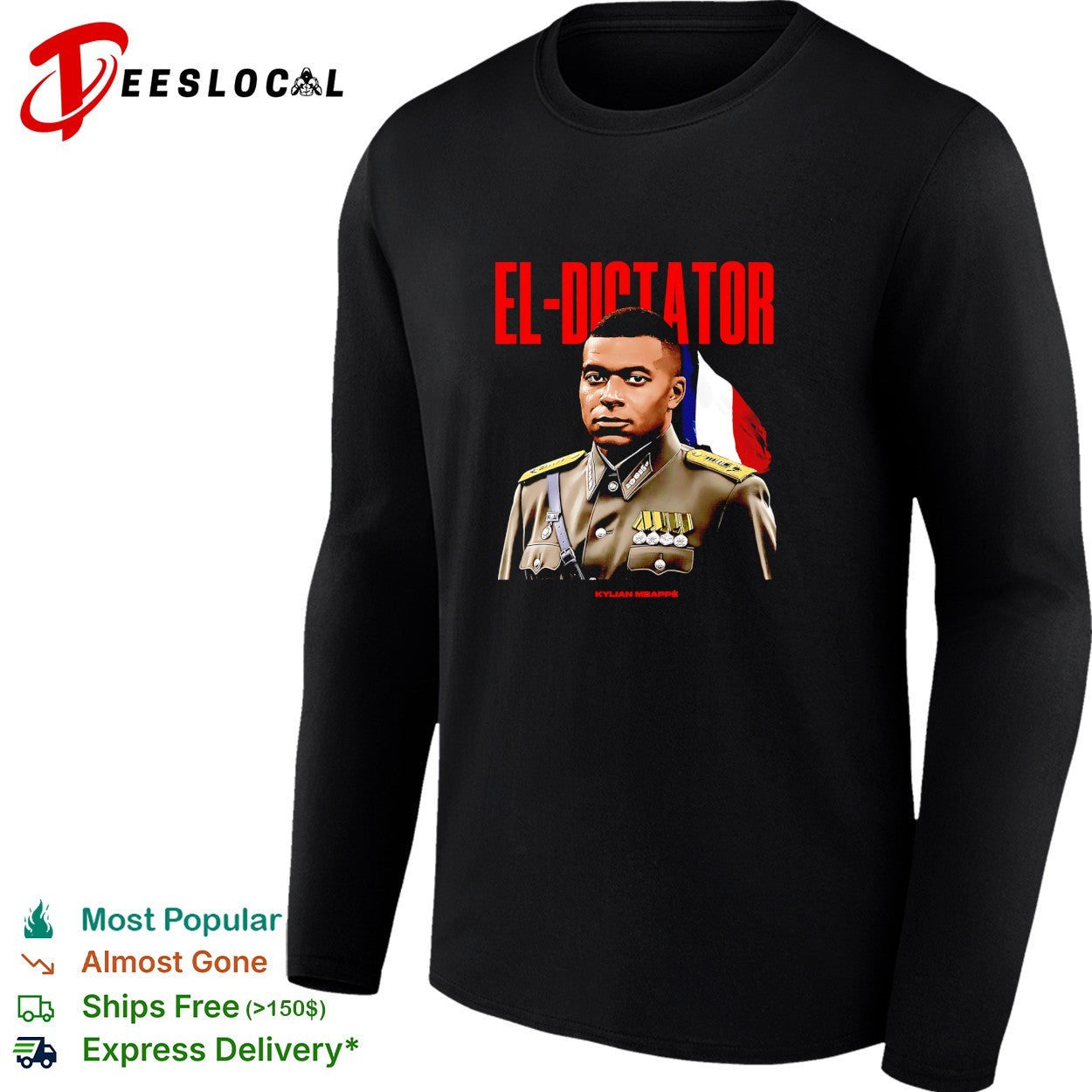Kylian Mbappe x El Dictator military France shirt
