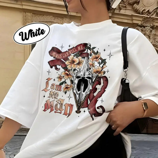 LOTR I Am No Man T-Shirt, Fantasy Reader Apparel, The Ring Book T-Shirt, Gift For Book Lover ,Violent Little Thing Gift ,Women Gift