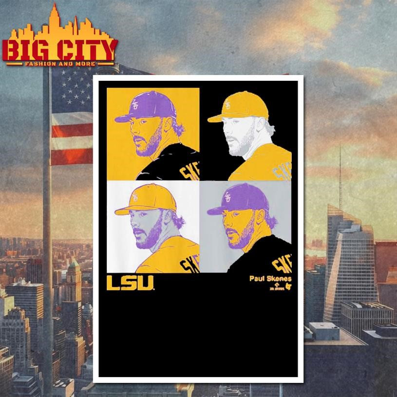 LSU Baseball Paul Skenes Collage Panels Shirt