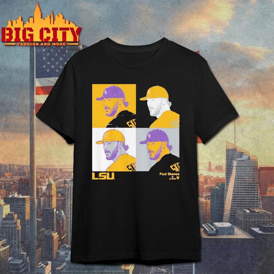 LSU Baseball Paul Skenes Collage Panels Shirt