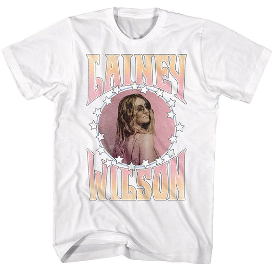 Lainey Wilson - Stars And Gradient - White Short Sleeve Adult T-Shirt - clothing by TeeHivey.com (Image 1)