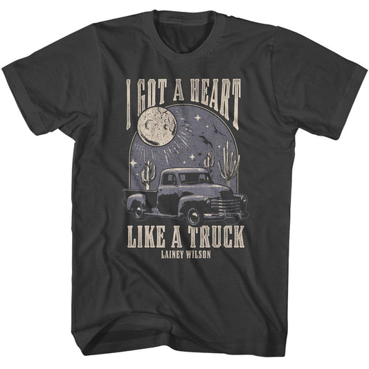 Lainey Wilson - Heart Like A Truck - American Classics - Solid Gray Adult Short Sleeve T-Shirt (Image 1)