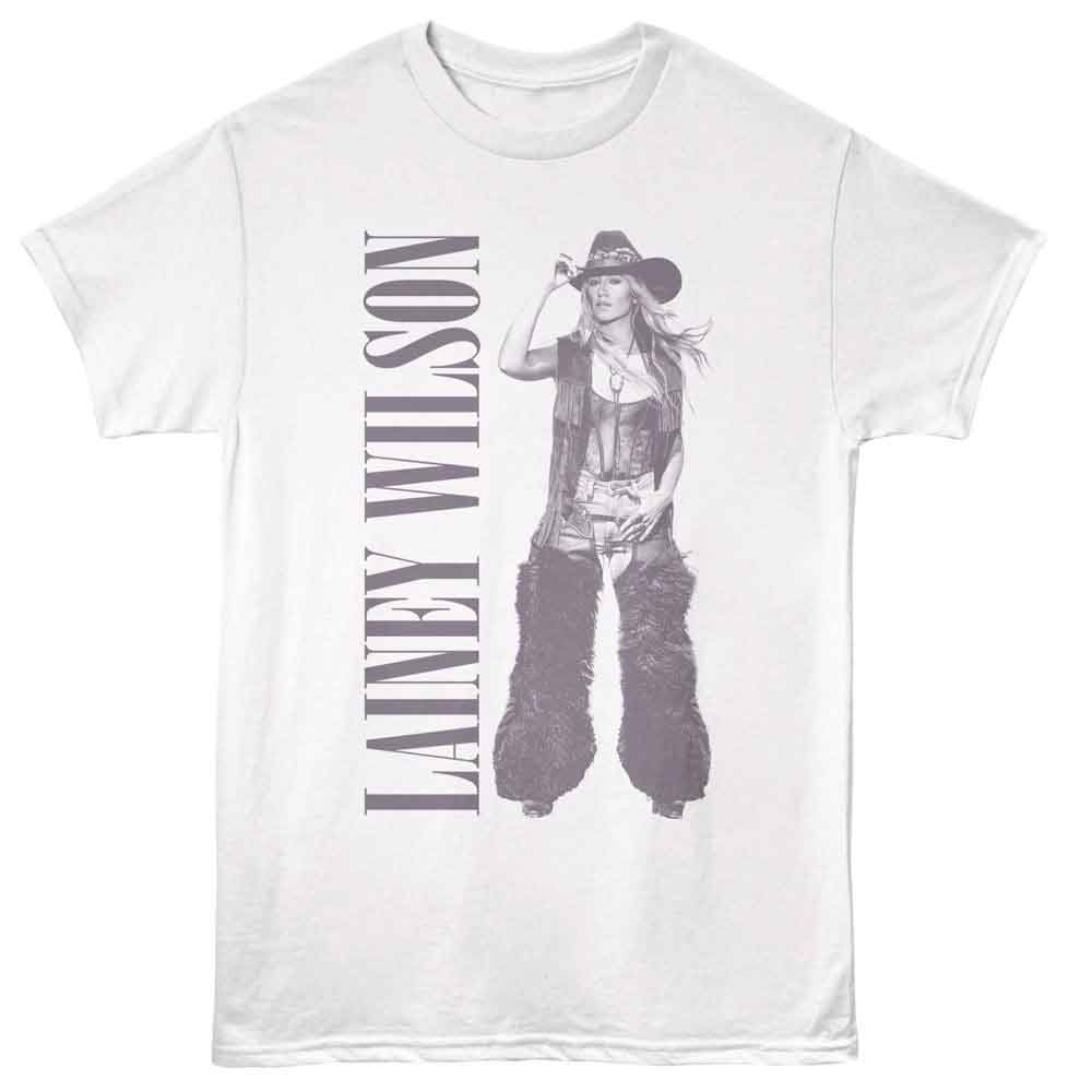 Lainey Wilson - Cowgirl Outfit - American Classics - White Adult Short Sleeve T-Shirt - clothing by TeeHivey.com (Image 1)