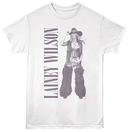 Lainey Wilson - Cowgirl Outfit - American Classics - White Adult Short Sleeve T-Shirt - clothing by TeeHivey.com (Image 1)