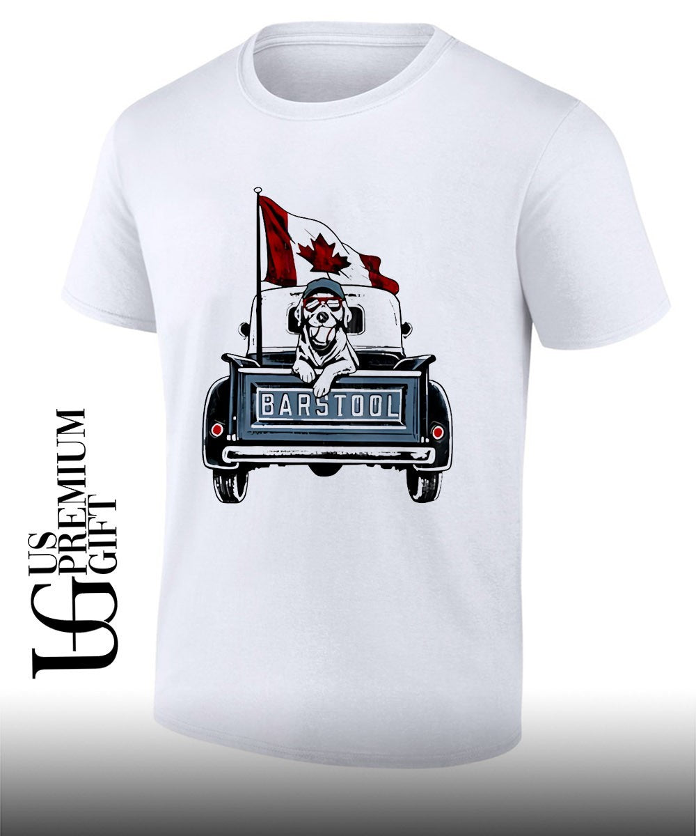 Labrador Retriever Canada Flag Baseball shirt