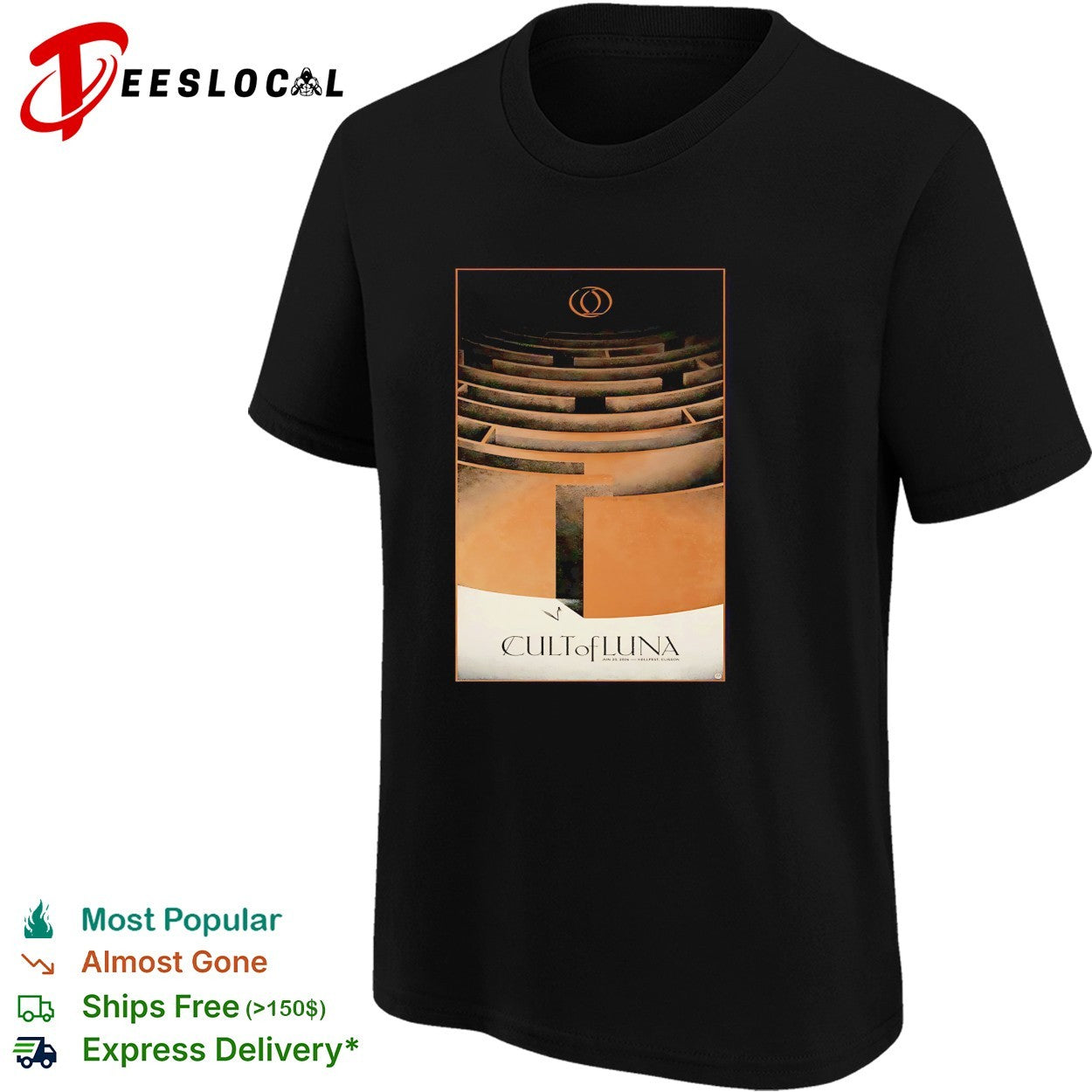 Labyrinth maze dark atmospheric concert poster minimal art shirt