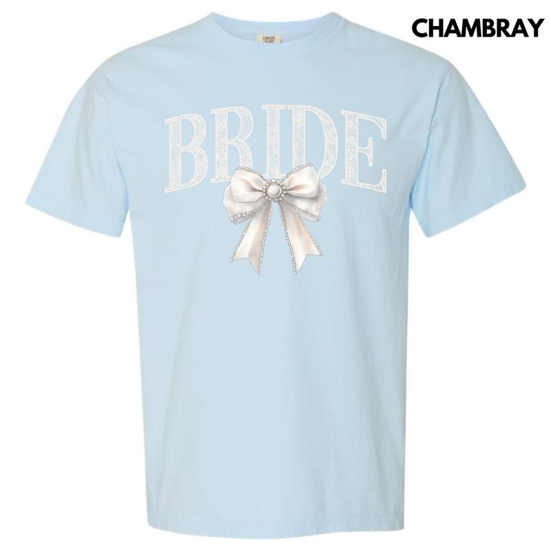 Lace Bride Bow Comfort Colors T-Shirt 'NLB'
