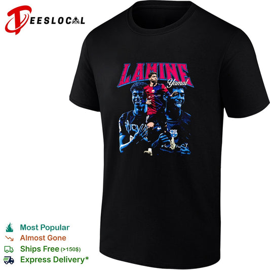 Lamine Yamal Barcelona portrait shirt