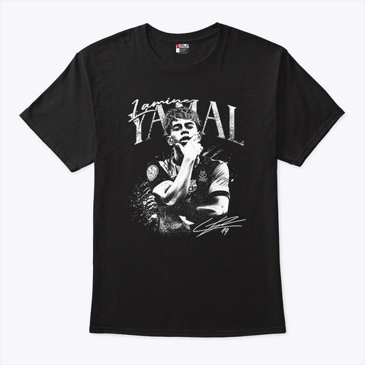 Lamine Yamal Saudi Arabia Signature 19 Spanish Star Fan World Cup Football T Shirt