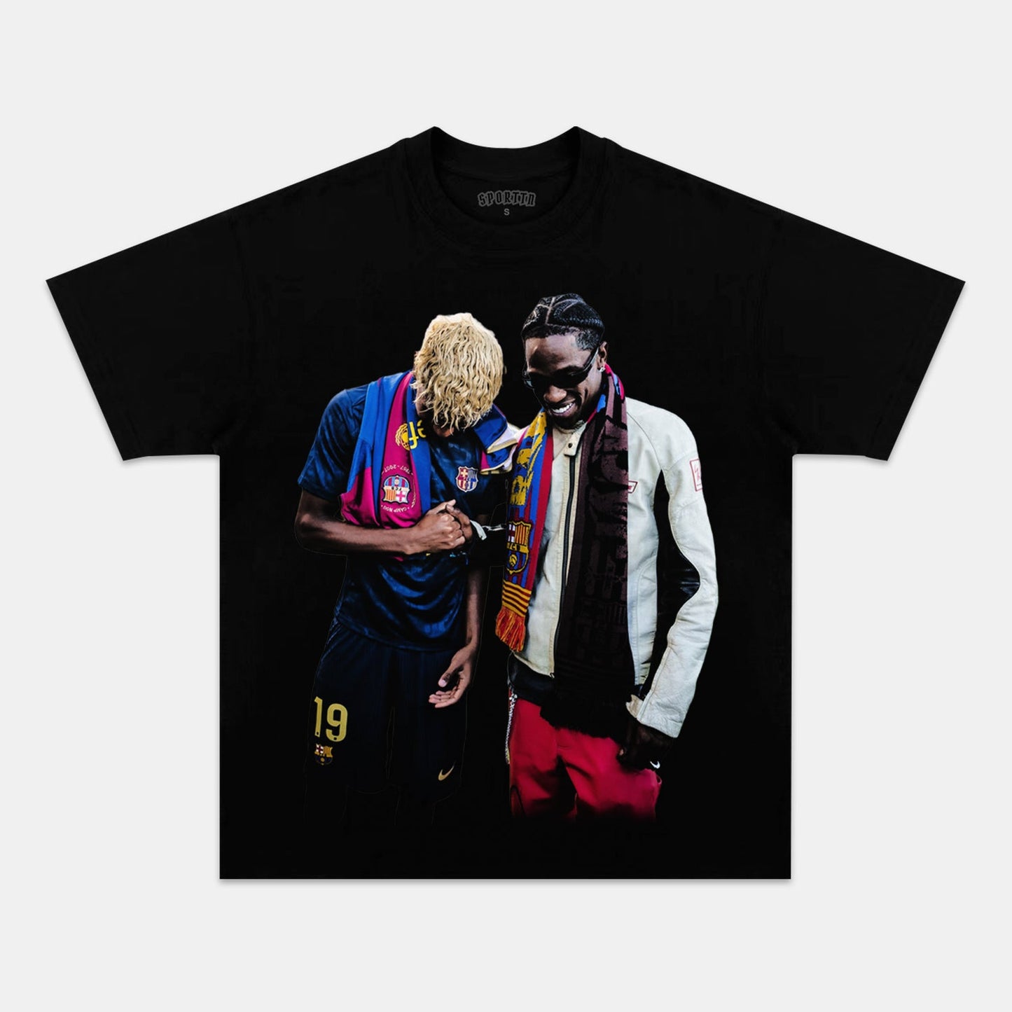 LAMINE YAMAL & TRAVIS SCORTT TEE - clothing by TeeHivey.com (Image 1)