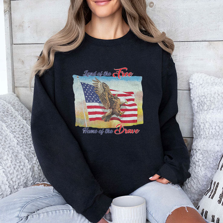 Land Of The Free Home Of The Brave America Flag Shirt