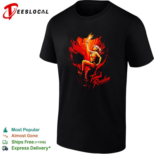Lara Croft Tomb Raider art exploring shirt