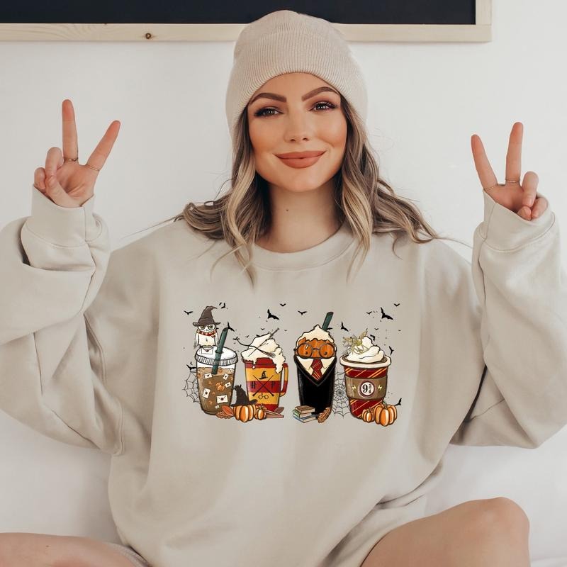 Latte Coffee Halloween Witch School Sweatshirt, Witch School Shirt, Boba Shirt, Latte Shirt, Coffee Shirt, Witch Shirt, Halloween Gift, Witch School Shirt, Boba Shirt, Latte Shirt, Coffee Shirt, Witch Shirt, Halloween Gift, Spooky Shirt,