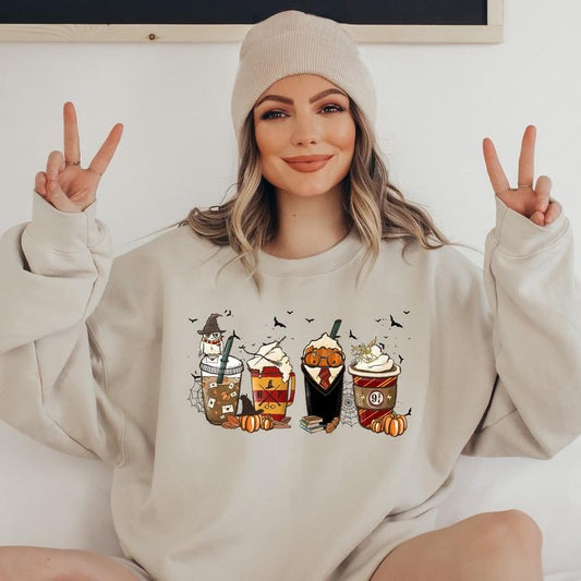 Latte Coffee Halloween Witch School Sweatshirt, Witch School Shirt, Boba Shirt, Latte Shirt, Coffee Shirt, Witch Shirt, Halloween Gift, Witch School Shirt, Boba Shirt, Latte Shirt, Coffee Shirt, Witch Shirt, Halloween Gift, Spooky Shirt,