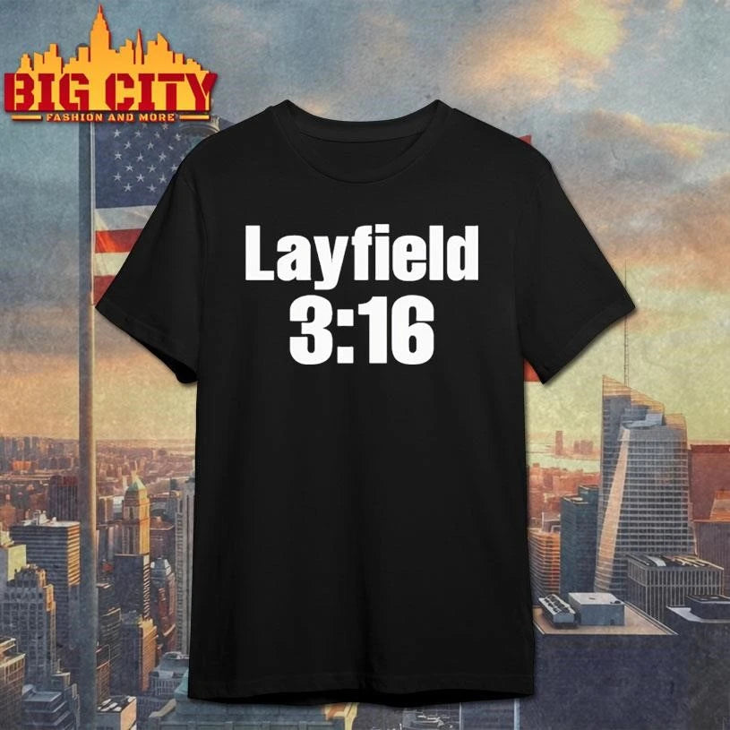 Layfield 3 16 Graphic Text Shirt