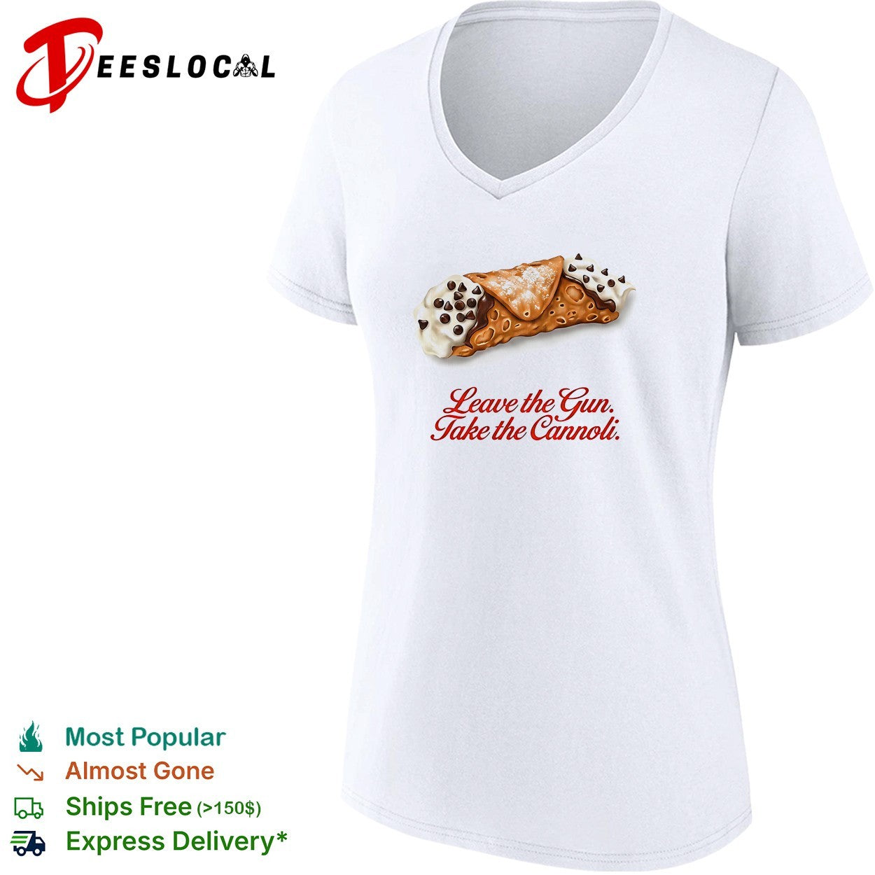 Leave the gun take the cannoli Godfather quote food photo white shirt