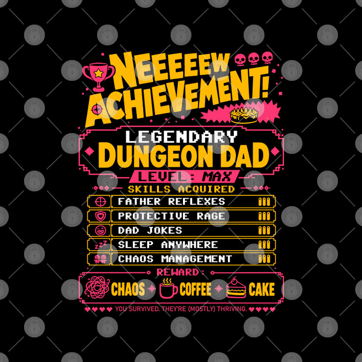 Legendary Dungeon Dad New Achievement Father’s Day Shirt