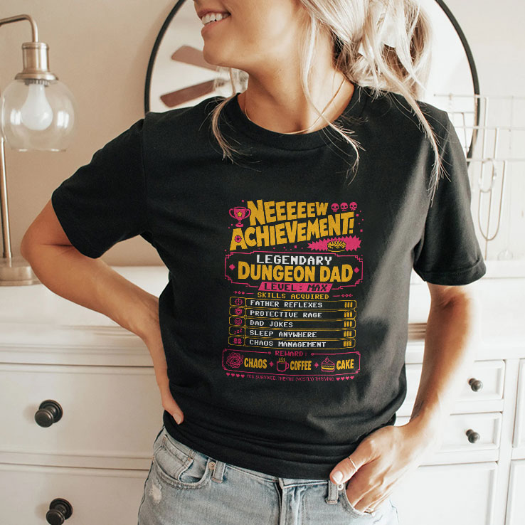 Legendary Dungeon Dad New Achievement Father’s Day Shirt