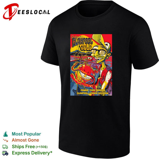 Les Claypool Primus Frog Brigade Lennon Delirium Greetings from Claypool Gold shirt