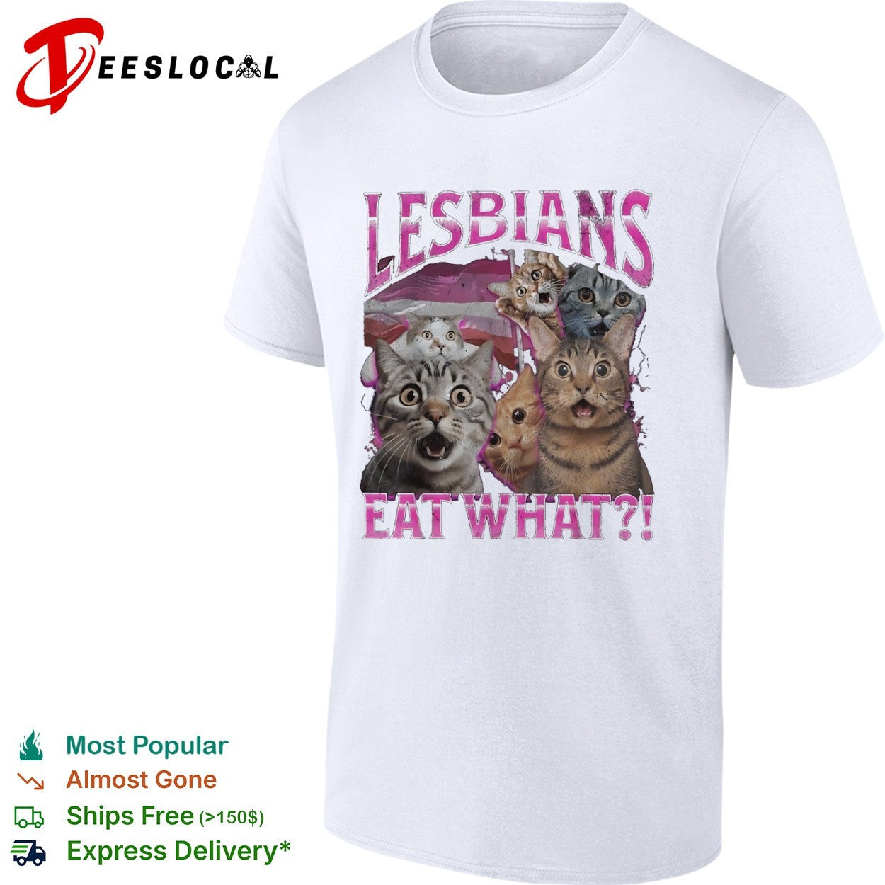 Lesbians eat what funny cat meme shirt