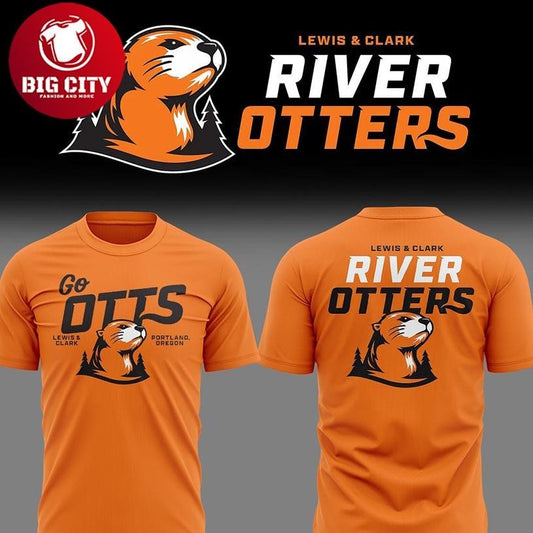 Lewis &amp; Clark River Otters 2026 Go Otts Pioneers Football Two Sided Shirt