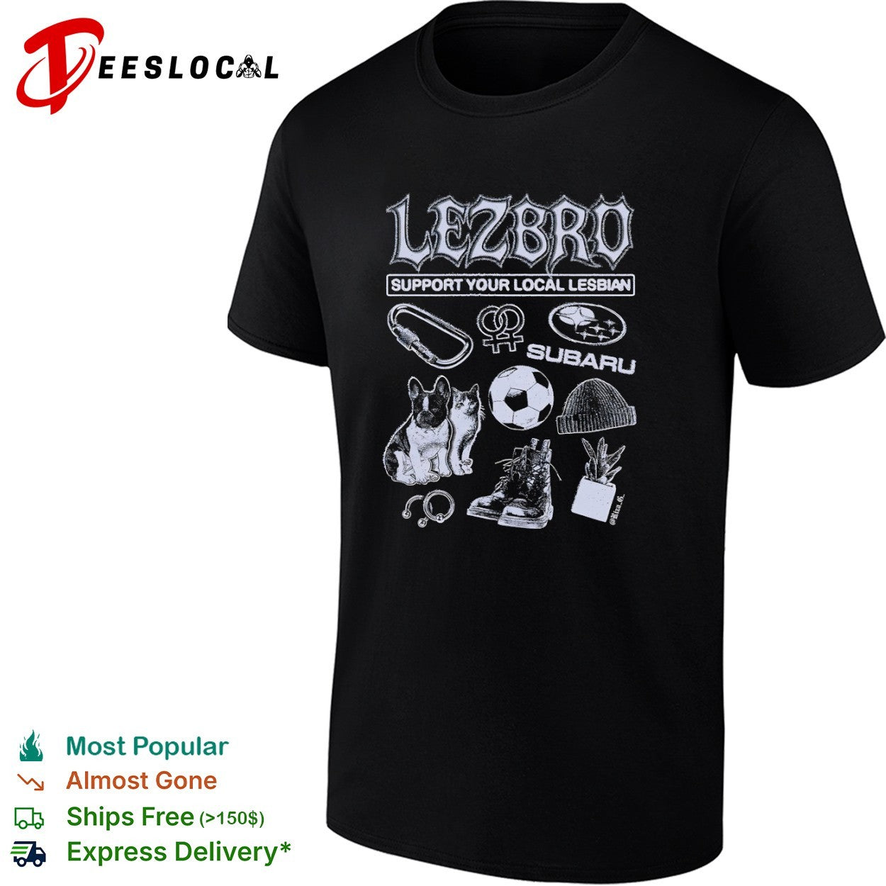 Lezbro support your local lesbian carbiner subaru soccer beanie boots shirt