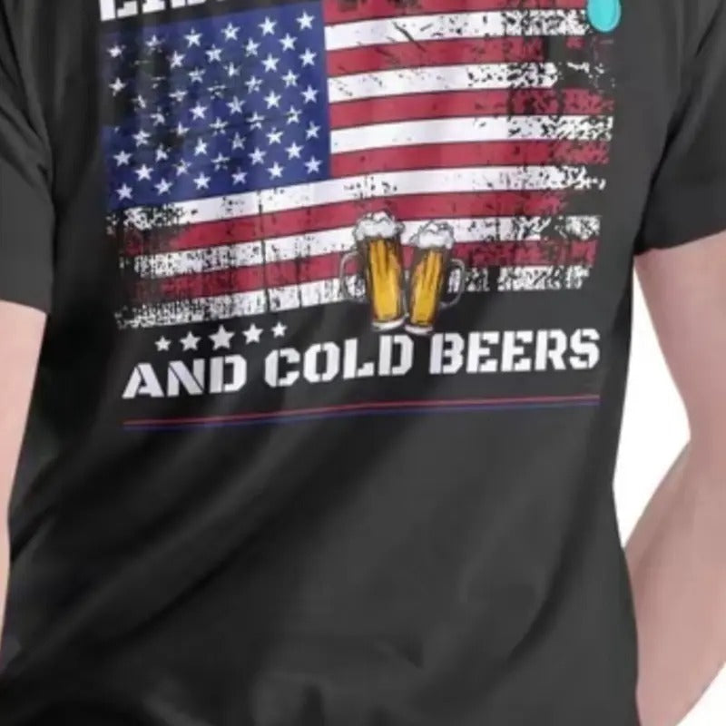 Liberal Tears and Cold Beers Men's Short Sleeve Shirt - Menswear Top