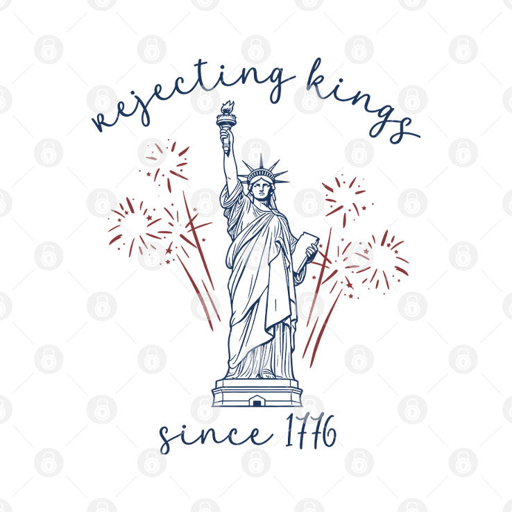 Liberal Fourth Of July Rejecting Kings Since 1776 Progressive 4th Of July T Patriotic Political T Shirt