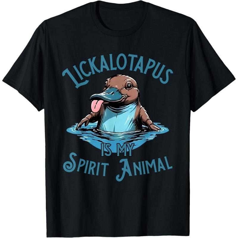 Lickalotapus Is My Spirit Animal Meme Funny Lickalotapus T-Shirt made in usa
