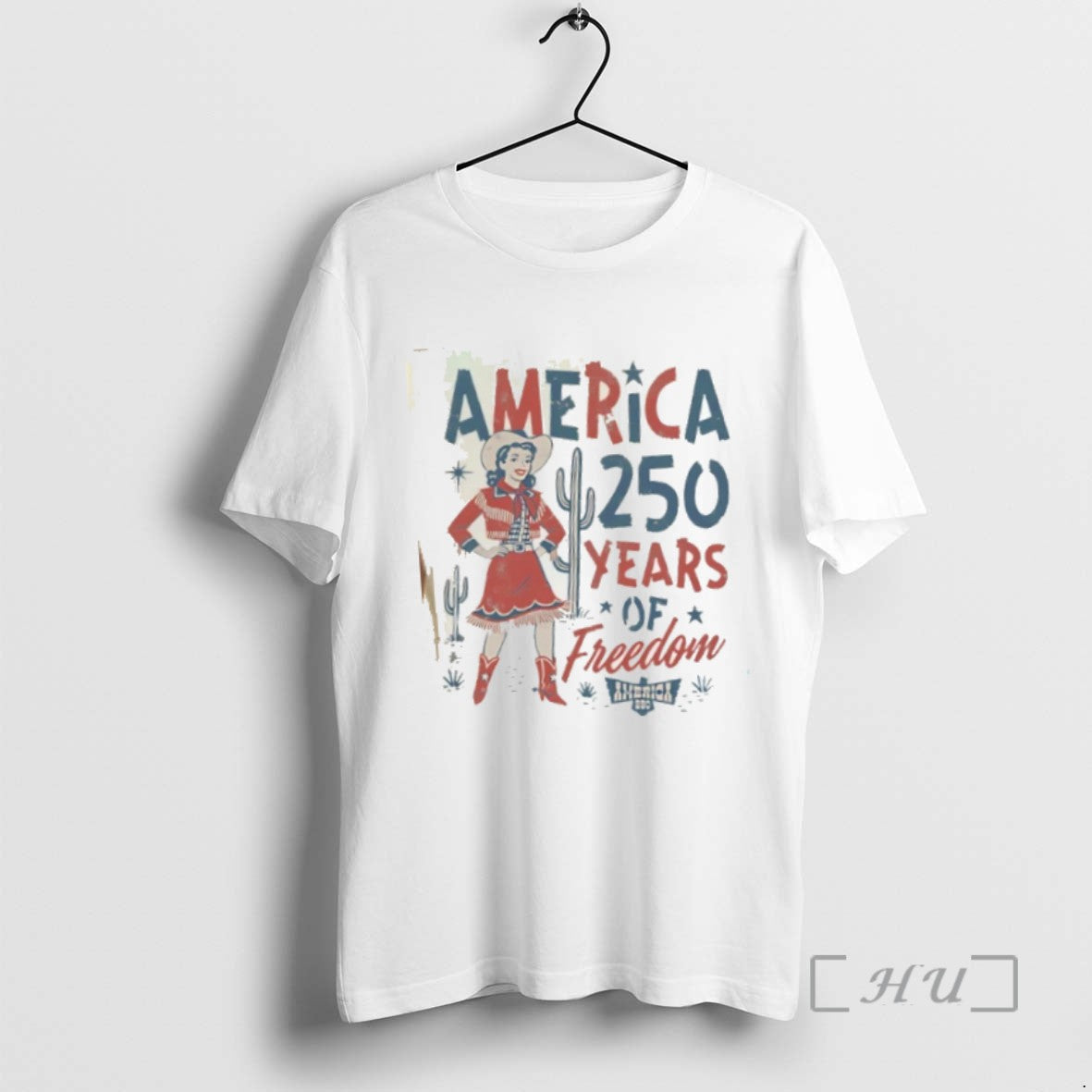 Limited Edition Cowboy Girl America 250 Years Of Freedom - clothing by TeeHivey.com