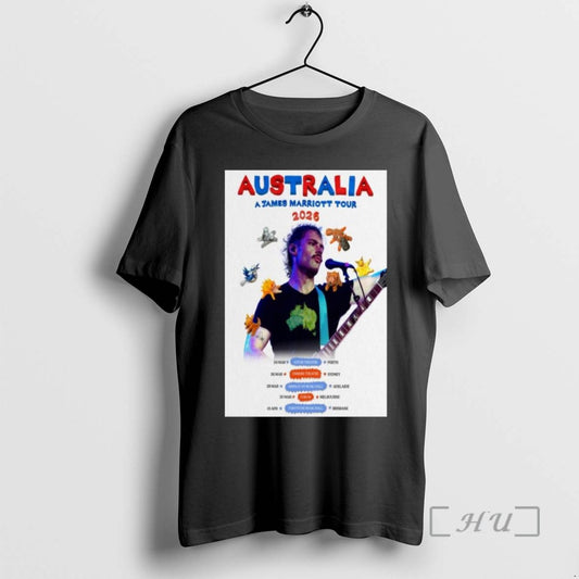 Limited Edition James Marriott Australia Tour 2026 - clothing by TeeHivey.com