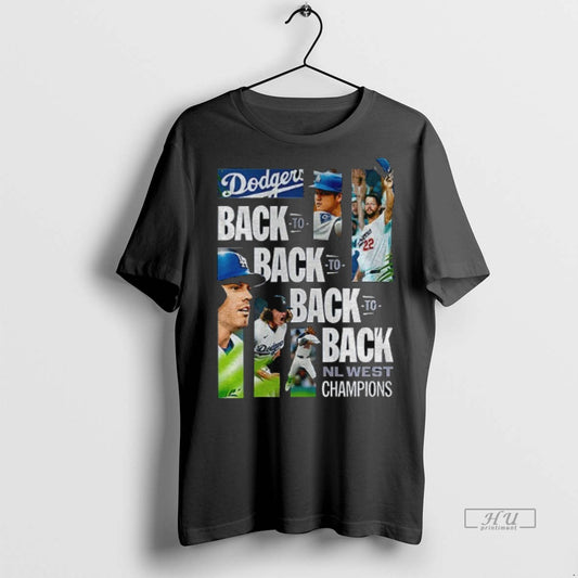 Limited Edition Los Angeles Dodgers 2025 Nl West Division Champions Back To Back To Back - clothing by TeeHivey.com
