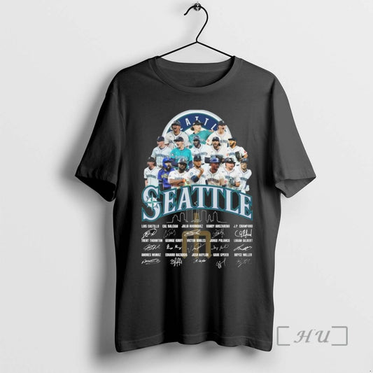 Limited Edition Seattle Mariners Players Signatures Skyline 2025 - clothing by TeeHivey.com
