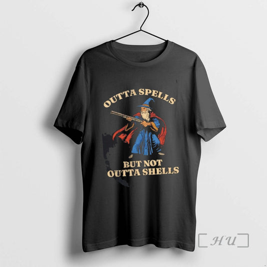 Limited Edition Wizard With Gun Outta Spells But Not Outta Shells - clothing by TeeHivey.com