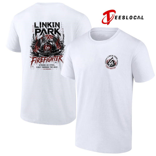 Linkin Park firefighter strong as steel first through the heat graphic shirt