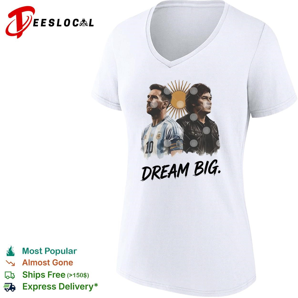 Lionel Messi x Javier Milei Dream Big graphic shirt