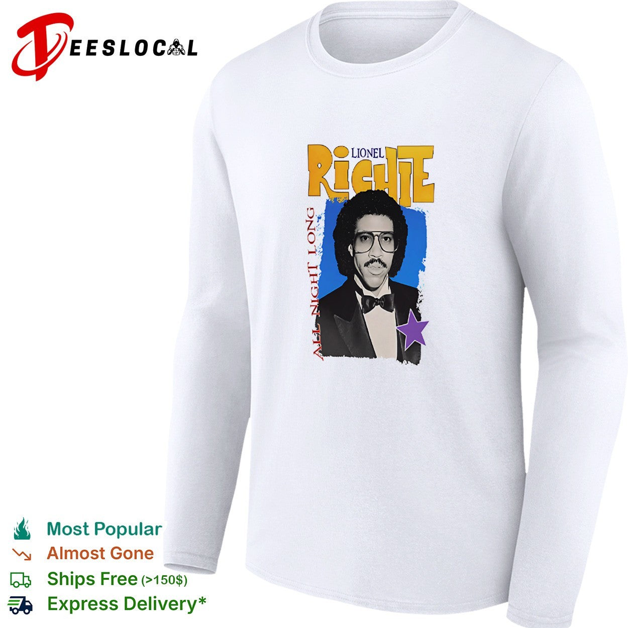 Lionel Richie all night long portrait shirt