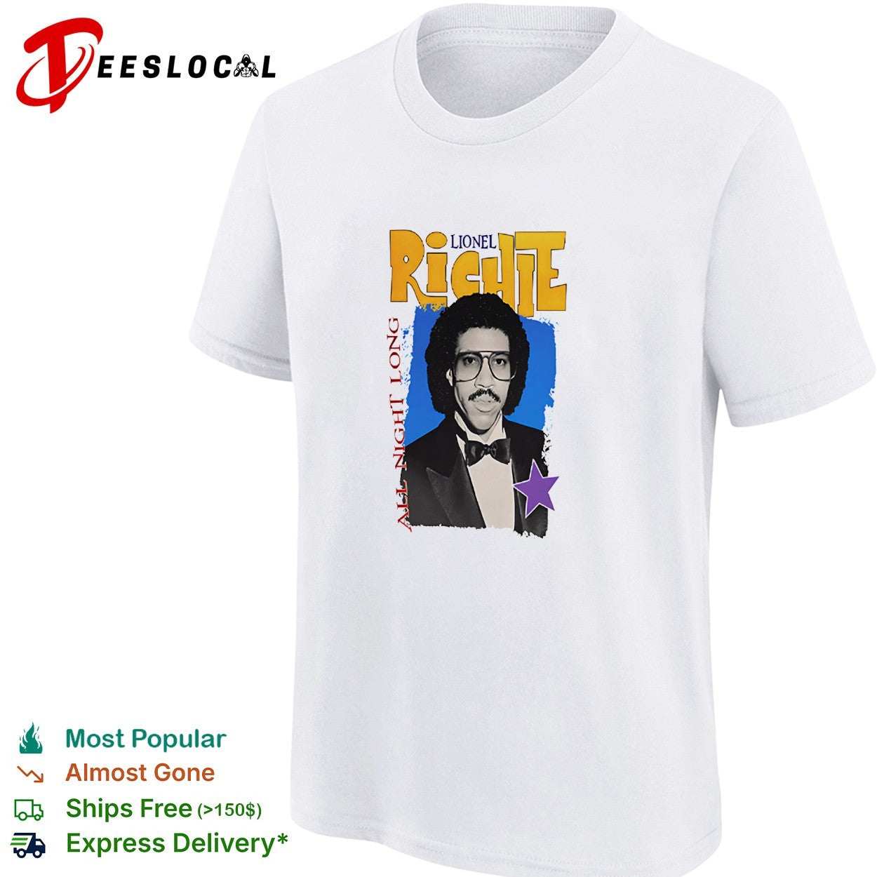 Lionel Richie all night long portrait shirt