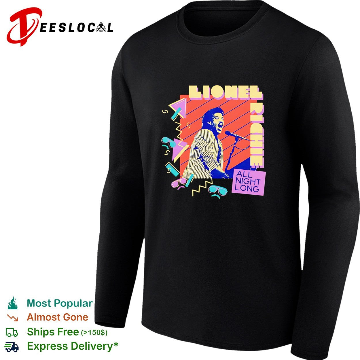 Lionel Richie all night long retro shirt