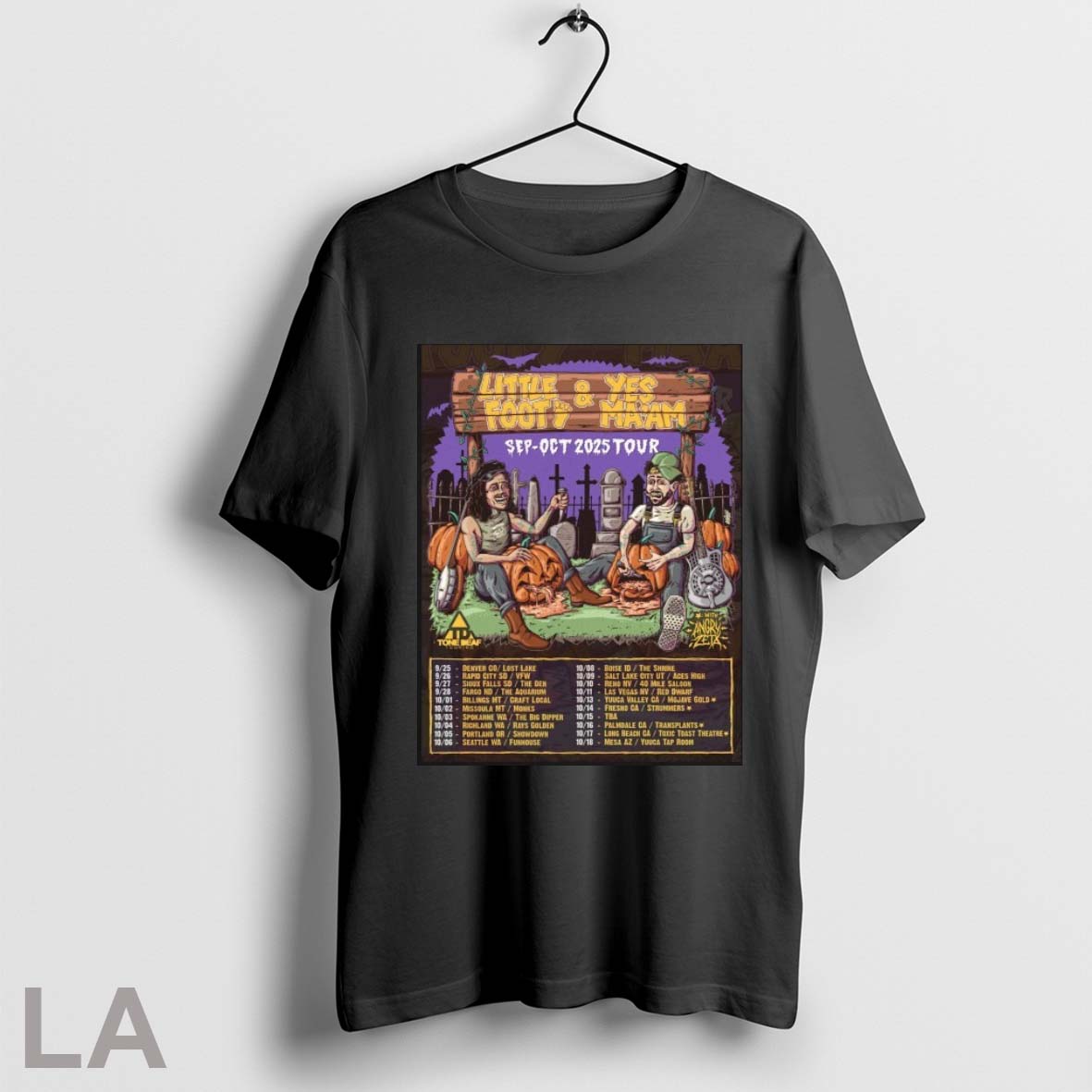 Little Foot Yes Maam Sep Oct 2025 Tour Dates T Shirts - clothing by TeeHivey.com