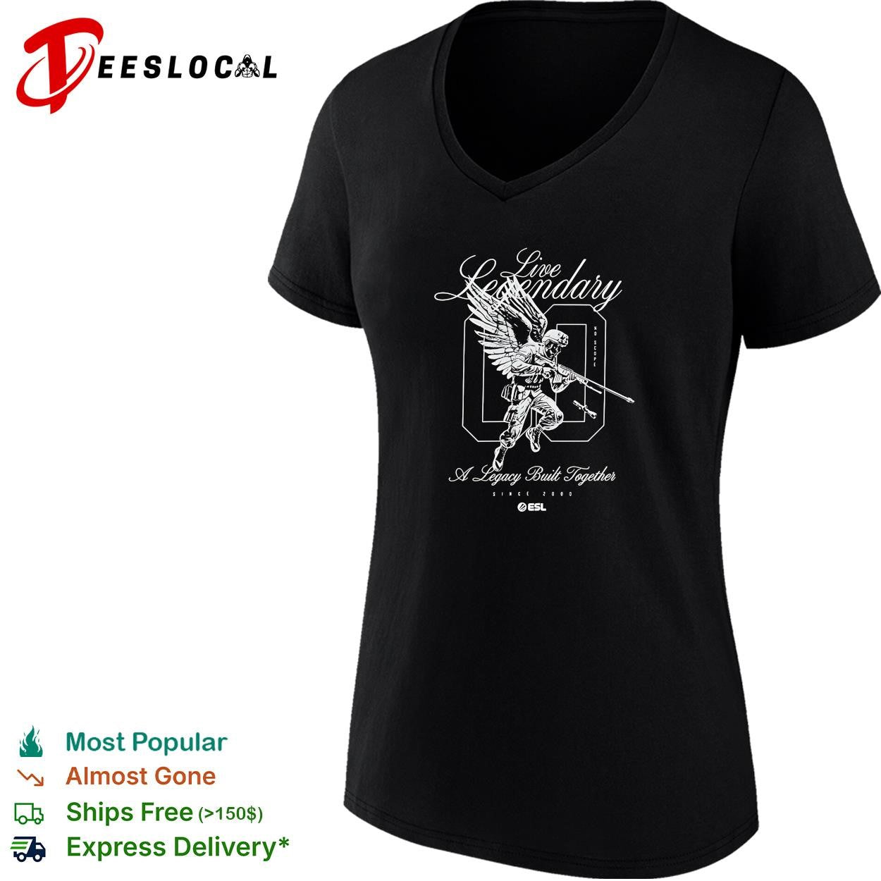 Live Legendary A Legacy Built Together ESL Since 2000 No Scope Gaming Esports shirt