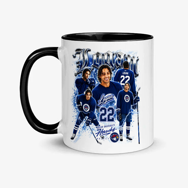 Logan 22 Briar University Hawks Hockey Mug