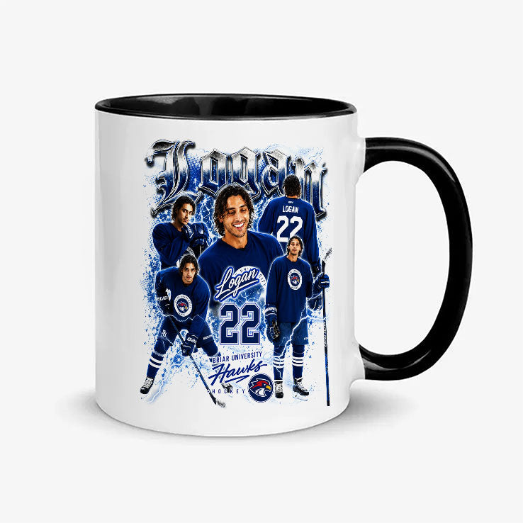 Logan 22 Briar University Hawks Hockey Mug